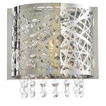 CWI LIGHTING 5008W7ST-R-1 - Eternity 1 Light Bathroom Sconce With Chrome Finish