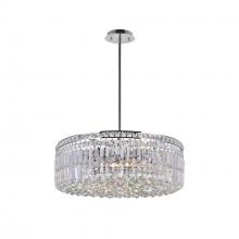  8006P24C-R - Colosseum 10 Light Down Chandelier With Chrome Finish