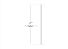  DR72DWZ - 72" Downrod in Dark Weathered Zinc