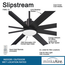 65 INCH LED CEILING FAN : F888L-CL | Aztec Lighting, Inc.