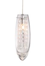  41271C - Single Lamp Pendant with Crystals