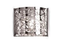  70101 - Single Lamp Chrome Laser Cut Vanity with Crystals