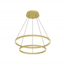  CH87232-BG - Cerchio 32-in Brushed Gold LED Chandeliers