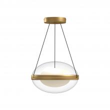  PD76312-BG/OP-UNV - Virgo 12-in Brushed Gold/Opal Glass LED Pendant