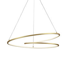  PD11132-AN - Twist 32-in Antique Brass LED Pendant