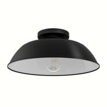  46003 - Hunter Mill Valley Matte Black and White 1 Light Medium