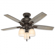 Hunter 52228 - Hunter 44 inch Donegan Onyx Bengal Ceiling Fan with LED Light Kit and Pull Chain