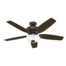 Hunter 53376 - Hunter 52 inch Kenbridge Noble Bronze Ceiling Fan with LED Light Kit and Pull Chain