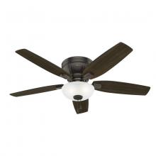 Hunter 53379 - Hunter 52 inch Kenbridge Noble Bronze Low Profile Ceiling Fan with LED Light Kit and Pull Chain