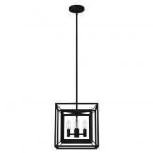  19412 - Hunter Doherty Natural Black Iron 4 Light Pendant Ceiling Light Fixture