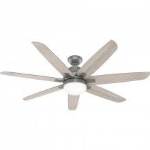  51567 - Hunter 60 inch Wilder Matte Silver Ceiling Fan with LED Light Kit and Wall Control