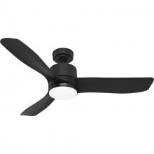  52967 - Hunter 52 inch Bolsa Matte Black Ceiling Fan with LED Light Kit and Handheld Remote