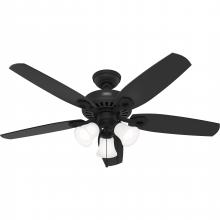  52731 - Hunter 52 inch Builder ENERGY STAR® Matte Black Ceiling Fan with LED Light Kit and Pull Chain