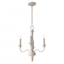  19854 - Hunter Teren Distressed White 4 Light Chandelier Ceiling Light Fixture