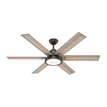  59461 - Hunter 60 inch Warrant ENERGY STAR® Noble Bronze Ceiling Fan with LED Light Kit and Wall Control