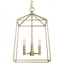  13096 - Hunter Fair Oaks Luxe Gold 4 Light Pendant Ceiling Light Fixture