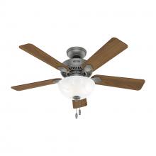  52780 - Hunter 44 inch Swanson ENERGY STAR® Matte Silver Ceiling Fan with LED Light Kit and Pull Chain