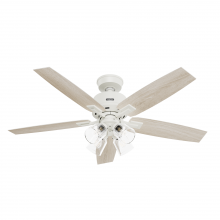  52430 - Hunter 52 inch Gatlinburg HunterExpress Matte White Ceiling Fan with LED LT Kit and Handheld Remote