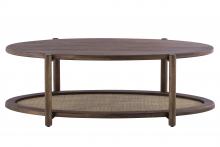  SC-106 - GARAM Walnut and Cane Coffee Table