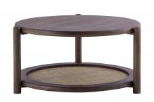  SC-107 - GARAM Walnut and Cane Coffee Table