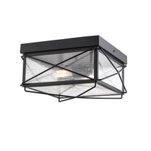  2616-PBK - Robinson 2-Light Outdoor Flush Mount Powder Coated Black