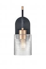  9411-MB/MG - Renitta 1-Light Wall Sconce Matte Black Modern Gold