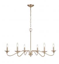  4386-MG - Delvona 6-Light Chandelier Ceiling Light Modern Gold