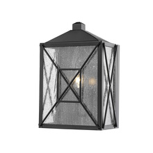  2641-PBK - Caswell 1-Light Outdoor Wall Sconce Powder Coated Black