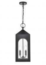  7832-PBK - Bratton 2-Light Outdoor Hanging Lantern Powder Coated Black