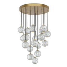  MP321218NB - Marni 18 Head Natural Brass LED Multi Pendant