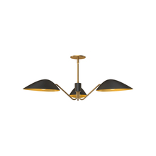  PD550336MBAG - Oscar 36-in Aged Gold/Matte Black 3 Lights Pendant