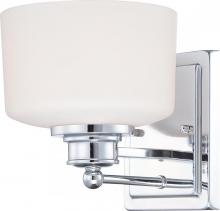  60/4581 - Soho - 1 Light Vanity with Satin White Glass - Polished Chrome Finish