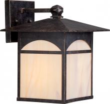  60/5652 - Canyon - 1 Light - 9" Wall Lantern with Honey Stained Glass - Umber Bronze Finish Finish