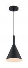  60/7127 - Lightcap - 1 Light Pendant with- Matte Black Finish