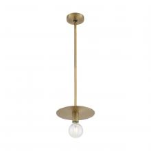  60/7242 - Bizet - 1 Light Mini Pendant with- Vintage Brass Finish