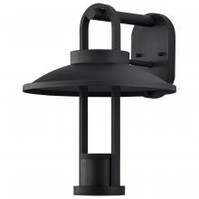  62/1605 - Harriman; 12W LED; Medium Wall Lantern; Matte Black with Aluminum Shade