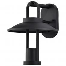  62/1606 - Harriman; 12W LED; Large Wall Lantern; Matte Black with Aluminum Shade