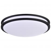  62/1738 - Glamour LED 24 inch; Flush Mount Fixture; Black Finish; CCT Selectable 3K/4K/5K