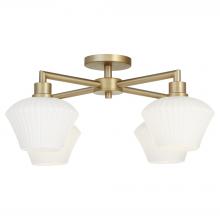  3221-26-80 - Cassini 26 inches , 4 Light Flush Mount, Aged Brass