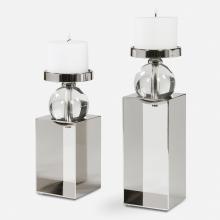  17561 - Lucian Nickel Candleholders, Set/2