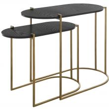  22882 - Aztec Wood Nesting Tables, Set/2