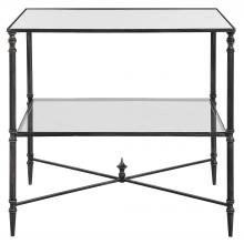  22984 - Henzler Mirrored Steel Lamp Table