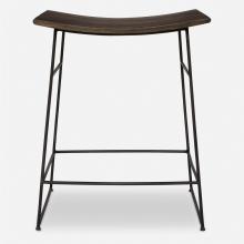  25299 - Uttermost Thura Walnut Counter Stool