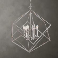  22122 - Uttermost Euclid 6 Light Nickel Cube Pendant