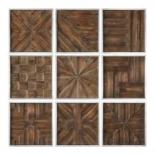  04115 - Bryndle Rustic Wooden Squares S/9