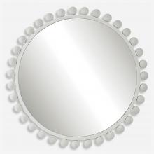  09788 - Cyra White Round Mirror