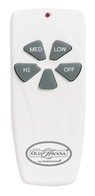  CH4 - Old Havana Remote Control Fan Only (3-speed): White