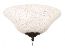  G459 - 13" GLASS BOWL: SPECKLED, RUST/CREAM