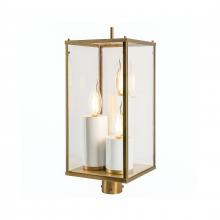  1152-AG-CL - Back Bay 23.25'' High 3-Light Outdoor Post Light - Aged Brass