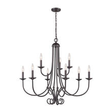  1509CH/10 - Thomas - Williamsport 34'' Wide 9-Light Chandelier - Oil Rubbed Bronze